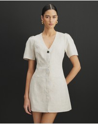 AERE - Luna Linen Tailored Mini Dress