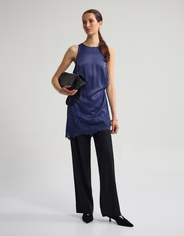 Oxford - Amber Satin And Lace Dress