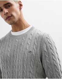 Gant - Cotton Cable Crew Neck Knit