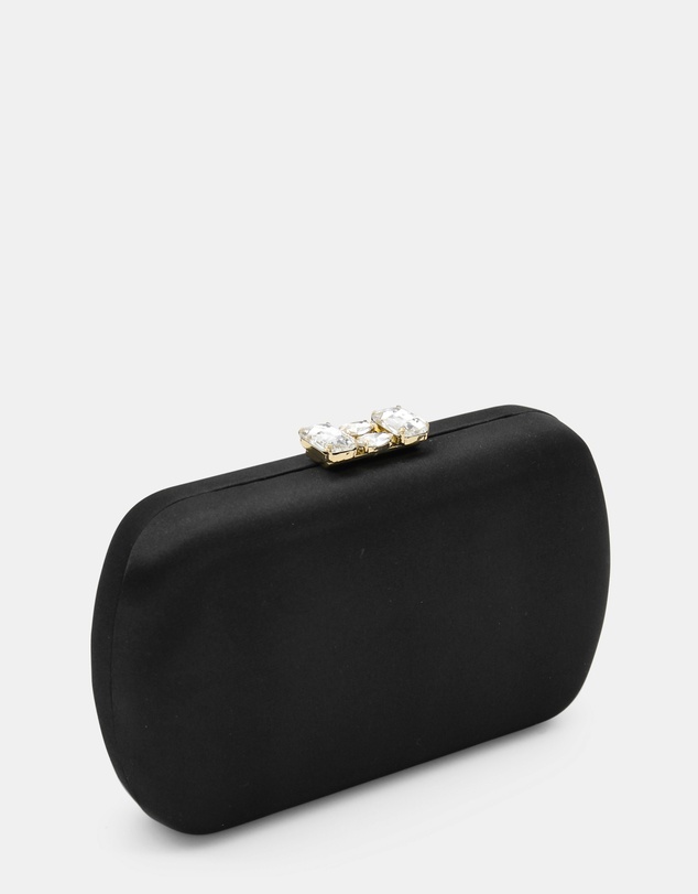 Morgan & Taylor - Posey Satin Clutch in Black