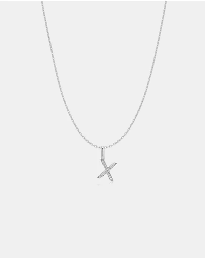 Ania Haie - Ania Haie Silver Letter X Initial Necklace