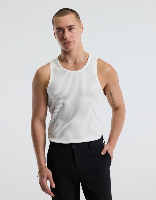 Calibre - Ribbed Tank White