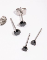 Lovisa - Surgical Steel Cubic Zirconia Stud Earring Pack