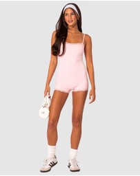 EDIKTED - Mandi lace trim romper