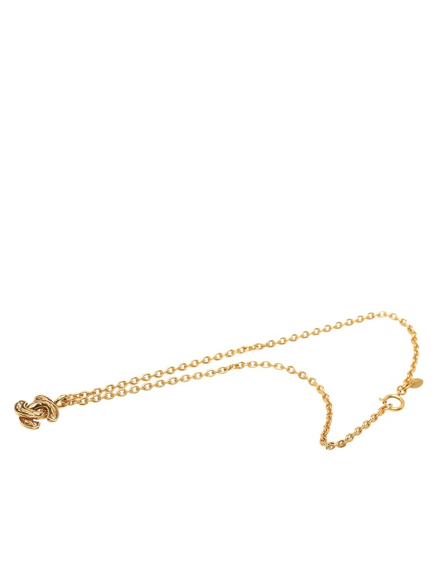 Pre-Loved by Azura Reborn - Pre-Loved Gold Plated Quilted CC Pendant Necklace