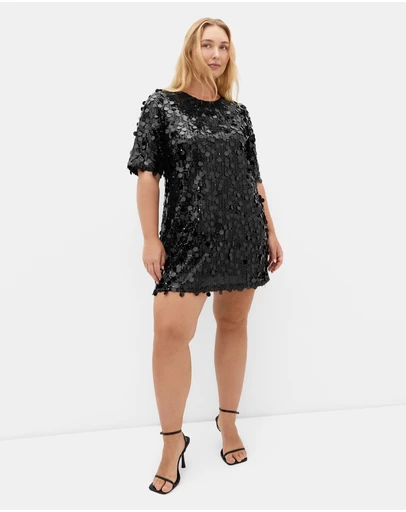 City Chic - Adorn Sequin Mini Dress