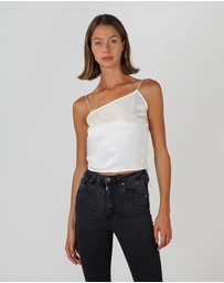 Lydan The Label - Asymmetrical Silk Top