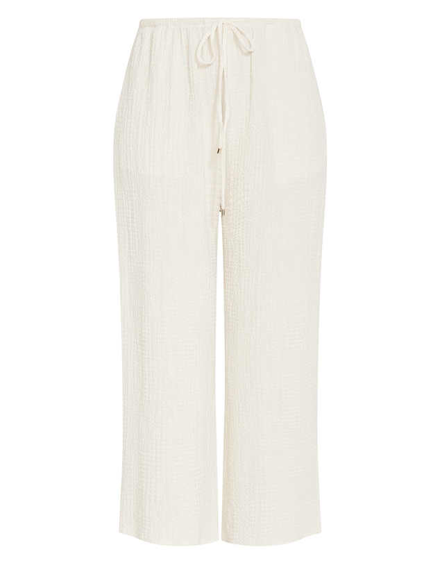 City Chic - Plus size Zoie Wide Leg Pant - cream