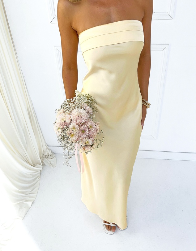 Beginning Boutique - Maiah Yellow Maxi Dress