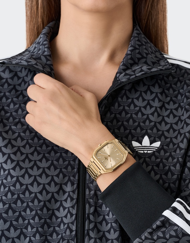 adidas Originals - City Tech Square 39mm Gold-Tone Stainless Steel Bracelet Watch