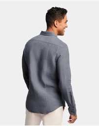 Brooksfield - Plain Linen Casual Shirt
