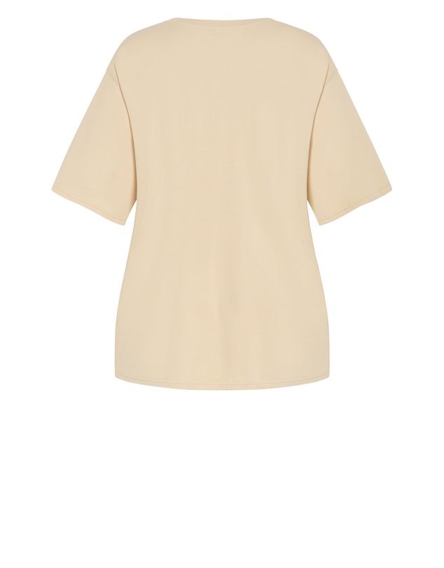 City Chic - Plus size Martini Cotton Tee - taupe