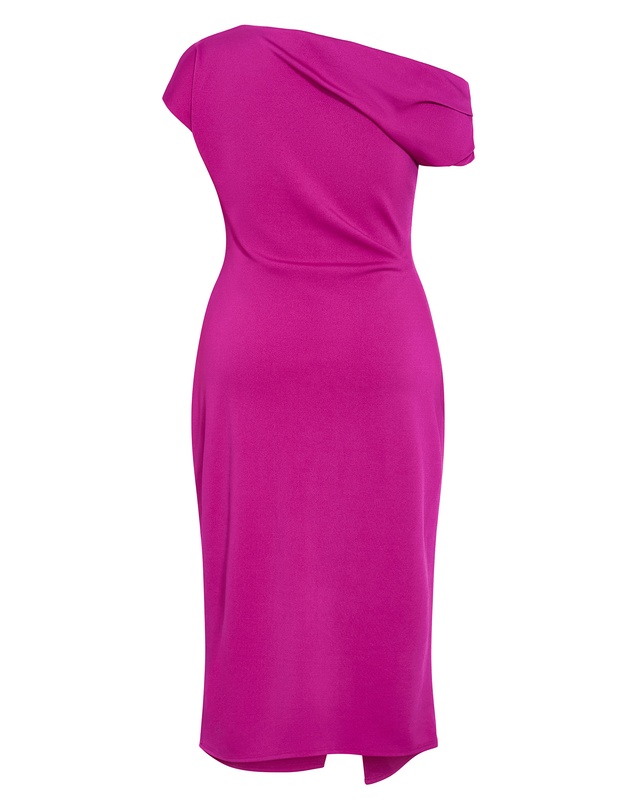 City Chic - Plus size Sassy Off Shoulder Dress - magenta