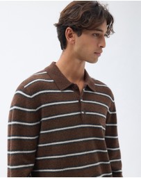 AERE - Stripe Wool Polo