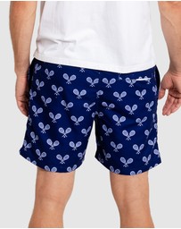 Sant And Abel - Men's Tennis Navy Swim Shorts