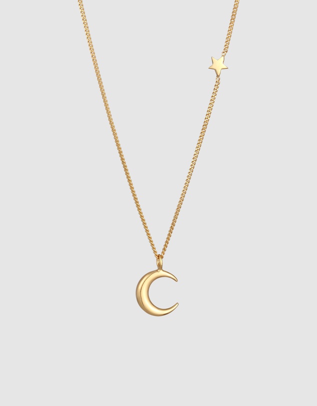 Elli Jewelry - Midnight Necklace in Gold-Plated 925 Silver