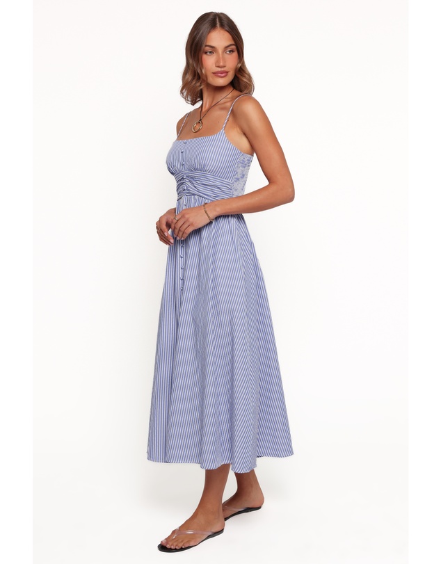 Petal & Pup - Jilara Midi Dress - Blue Stripe