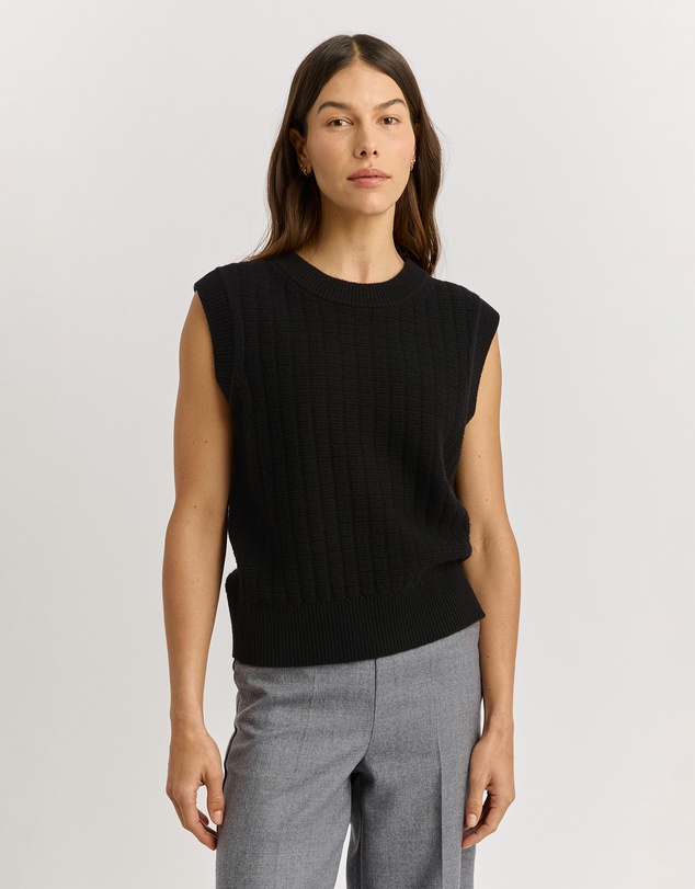 Toorallie - Grid Knit Vest
