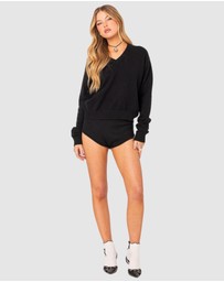 EDIKTED - Comfort Club Knit Micro Shorts