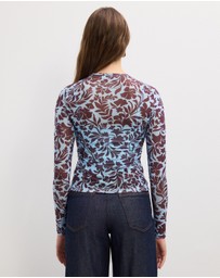 The Fated - Florence Long Sleeve Mesh Top