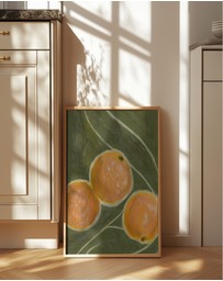 Olive et Oriel - KH Studio - The Colors Orange a Green by Karla Hyman Art Print