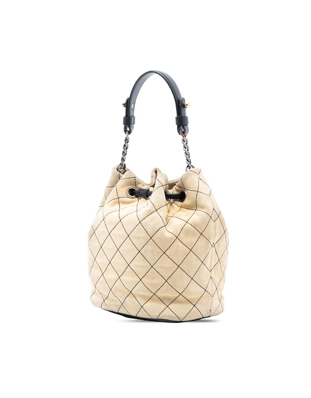 Pre-Loved by Azura Reborn - Pre-Loved CC Suede Wild Stitch Bucket Bag