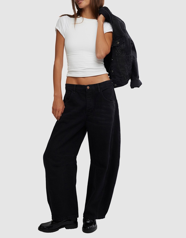 Free People - Good Luck Mid Rise Barrel Jeans