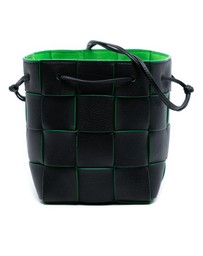 Pre-Loved by Azura Reborn - Pre-Loved Small Nappa Maxi Intrecciato Cassette Bucket Bag