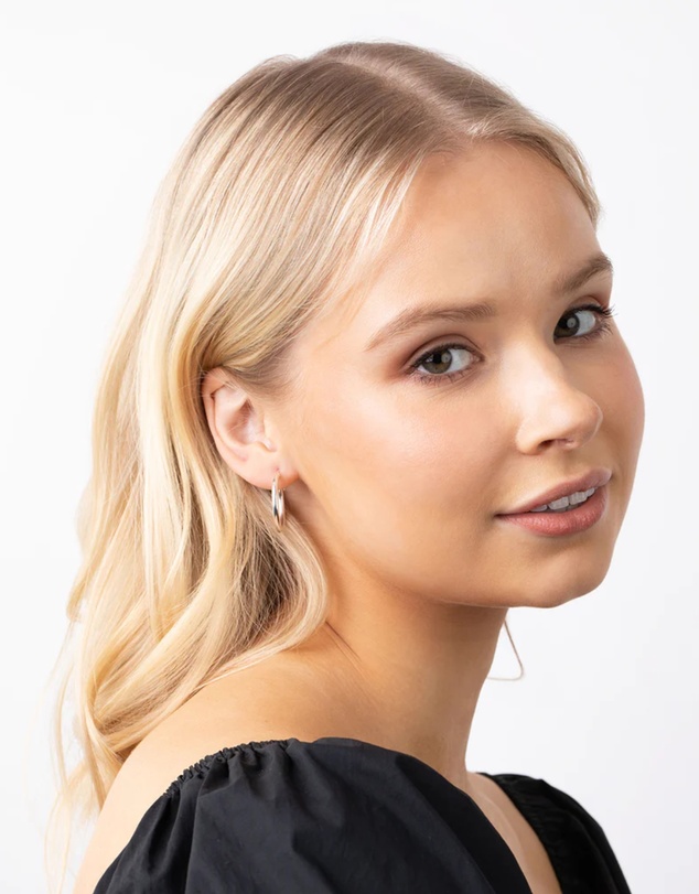 Lovisa - Sterling Silver Shiny 25mm Hoop Earrings