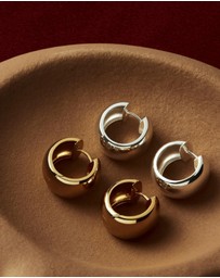 Najo - Daynight Yellow Gold Huggie Earrings