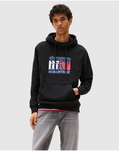 Tommy Jeans - Flag Logo Terry Hoodie
