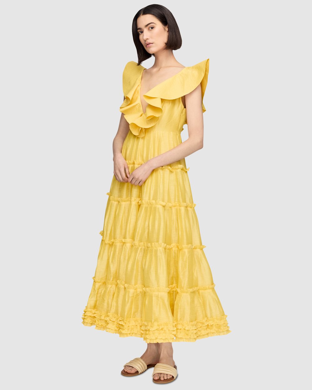 Limón Silk Linen Dress by LEO LIN Online | THE ICONIC | Australia