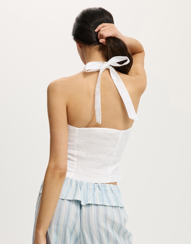 Cotton On - Luxe Linen Halter Top