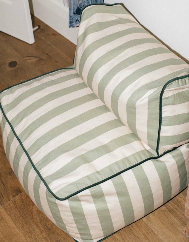 Phile - Striped Toddler Lounger – Green