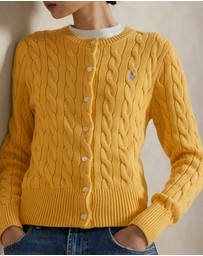 Polo Ralph Lauren - Cable-Knit Cotton Crewneck Cardigan - ICONIC EXCLUSIVE
