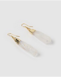 Miz Casa and Co - Spade Crystal Drop Earrings