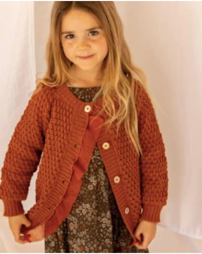 Alex & Ant - Fran Frilly Cardigan - Burnt Pink