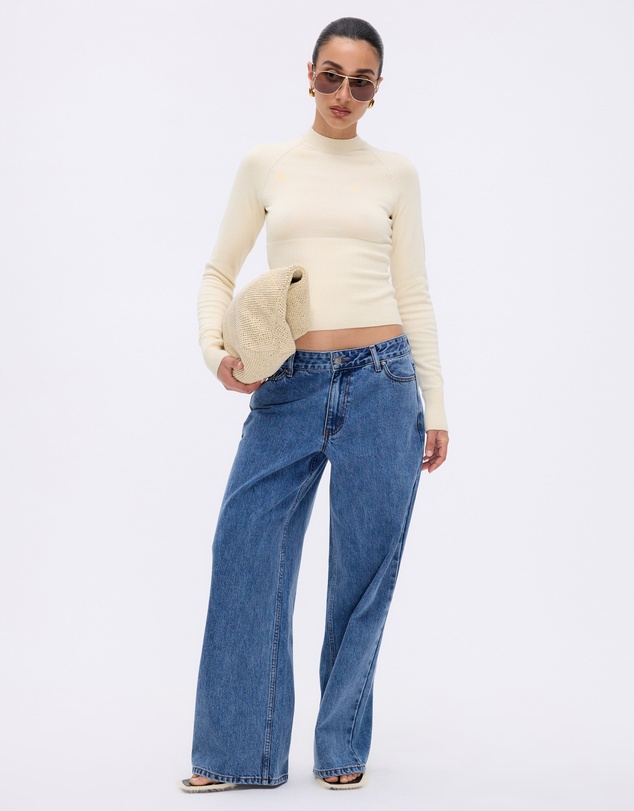 Minima Esenciales - Reese Cotton Cashmere Rib Knit Top