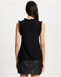 Lindsay Nicholas New York - Frill Crew Neck Shell Top