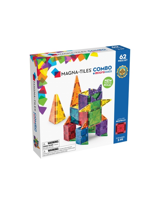 Magna-Tiles - MAGNA-TILES - Combo + microMAGS - 62 Piece Set