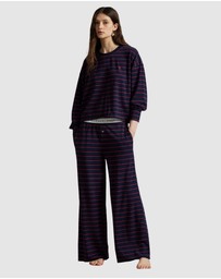 Polo Ralph Lauren - Club Terry Striped Long Sleeve Cotton Jersey Pyjama Set