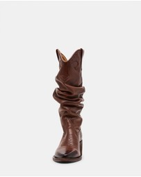 Steve Madden - Stage Cognac Leather Boots