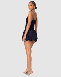 EDIKTED - Ribbed Bubble Skirt Mini Dress