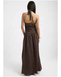 Subtitled - Alex Plunge Striped Maxi Dress