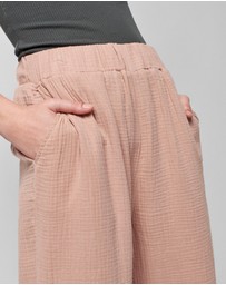 Faherty - Dream Cotton Gauze Wide Leg Pant