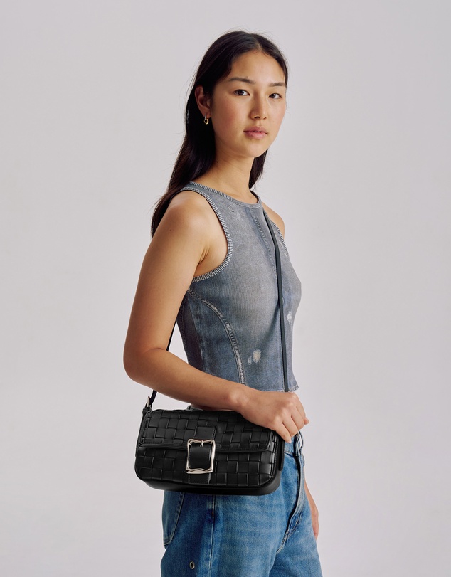 Brie Leon - Lena Woven Baguette Bag