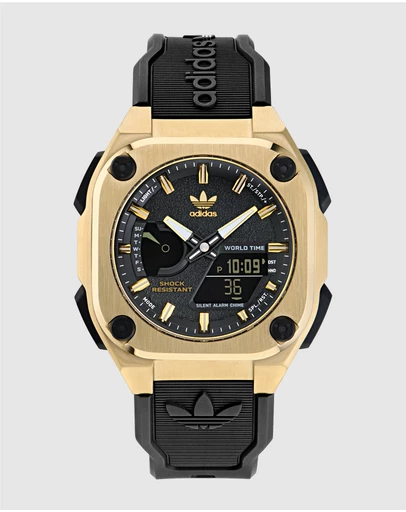 adidas Originals - City Tech One Black & Gold-Tone Watch