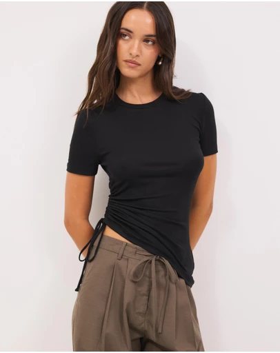 Calli - Noah Assymetric Drawstring Tee