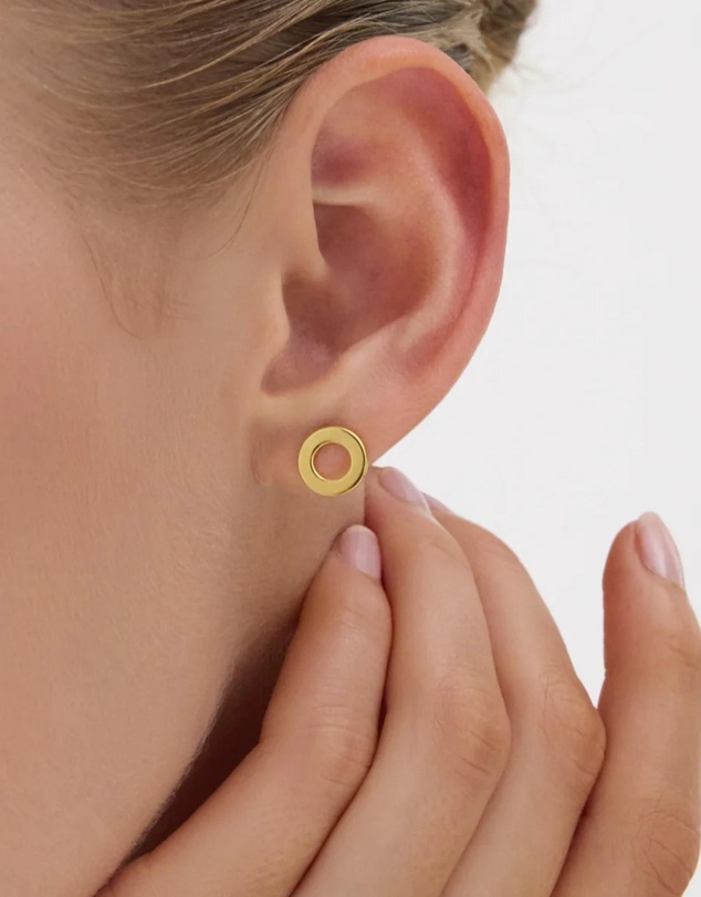 Najo - Sola Yellow Gold Stud Earring