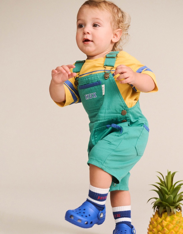 Huxbaby - Vintage Green Hux Shortall - Babies-Kids
